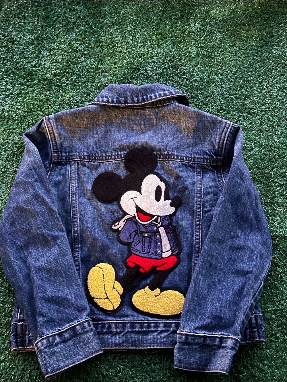 GAP Blue Denim Jacket with Mickey Appliqué